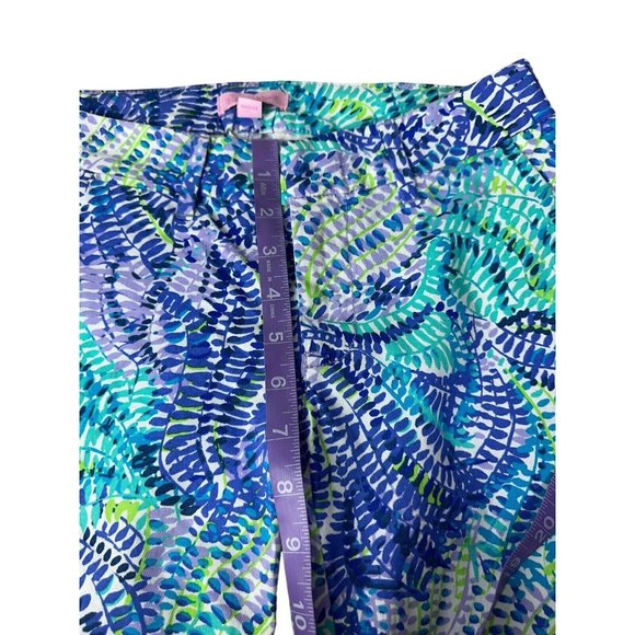 Lilly Pulitzer Columbo Blue Green Purple Pants Ladies Size 00 - Picture 6 of 6